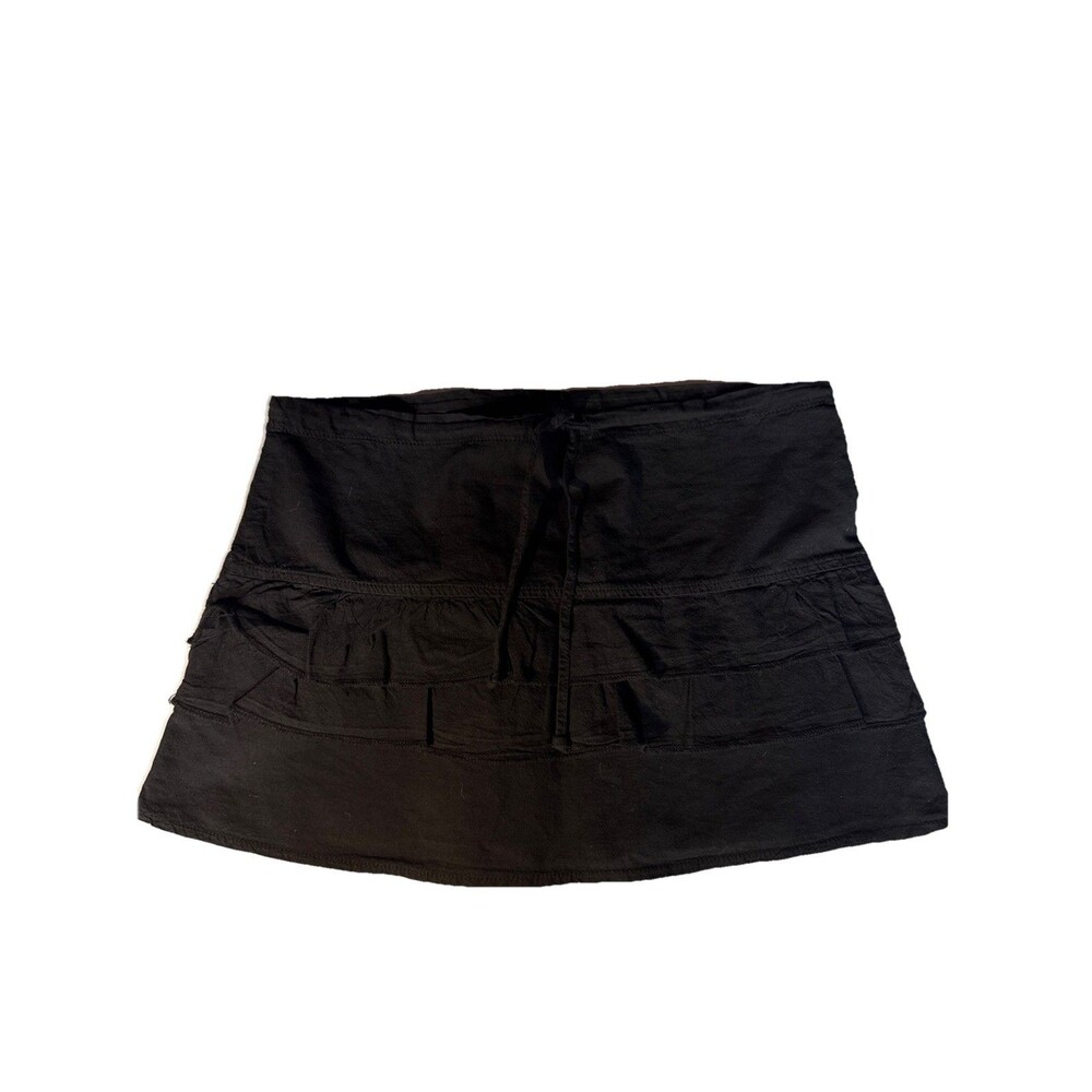 VTG Y2k Ruffle Cotton Mini Skirt RARE Coquette Ditsy Romantic Tennis Preppy L